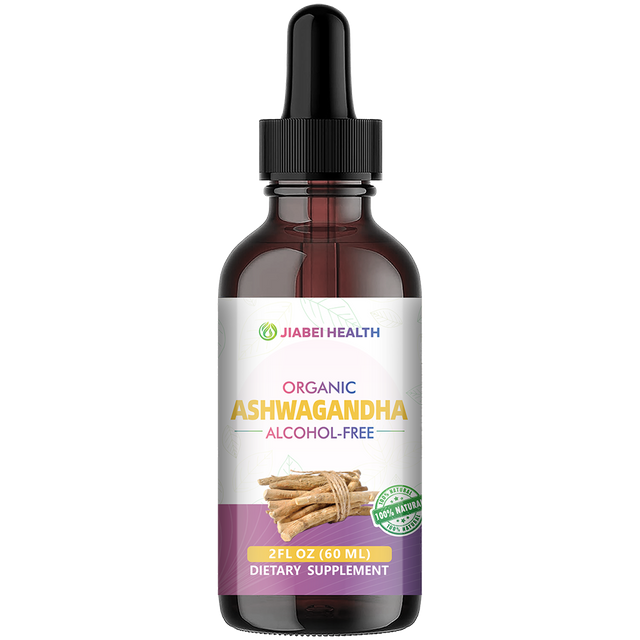 Ashwagandha Organic Liquid Drops for Stress Relief, Ashwagandha Tincture for Calm Mind - Relaxation Supplements - Sugar & Alcohol-Free - 2 fl oz