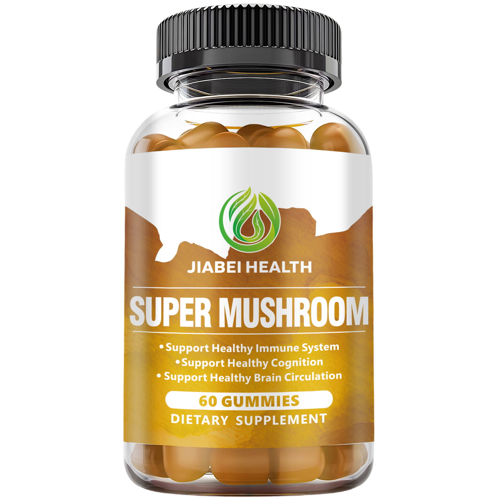 Mushroom Complex Gummies - Mushroom Supplement Vegan Gummies - Nootropic Brain Supplement, Immune Support & Stress Relief - Replace Pills & Capsules