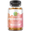 Probiotics Gummies for Women & Men - Fiber Probiotics Gummies with Prebiotics | 2 Billion CFUs Probiotics, Inulin, Psyllium Husk & Multivitamin for Gut, Digestion & Immune Health, Vegan