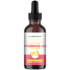 Liquid Vitamin D3 with K2 for Adults - Organic Vitamin D3 K2 Drops - Vegan Vitamin D3 Liquid Drops for Bone Muscle Heart & Immune Support for Enhanced Absorption