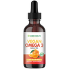 Omega 3 Liquid Vegan Drops - DHA & EPA from Algae Oil - 60 ml Dropper Bottle - Supports Heart, Brain, Eyes & Joint Health Supplement for The Whole Family