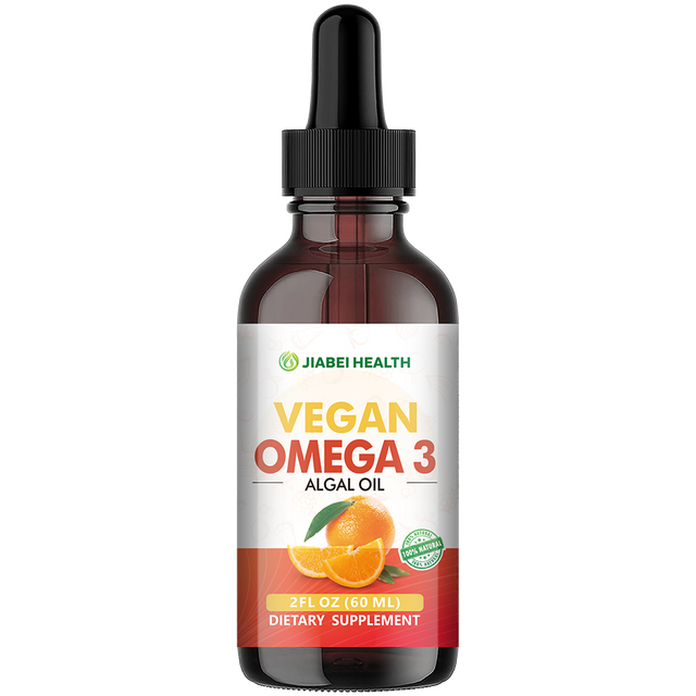 Omega 3 Liquid Vegan Drops - DHA & EPA from Algae Oil - 60 ml Dropper Bottle - Supports Heart, Brain, Eyes & Joint Health Supplement for The Whole Family