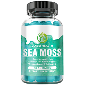 Irish Sea Moss Gummies 60 Ct - Made with Bladderwrack & Burdock Root - Seamoss Supplement for Thyroid, Energy, Immune Support