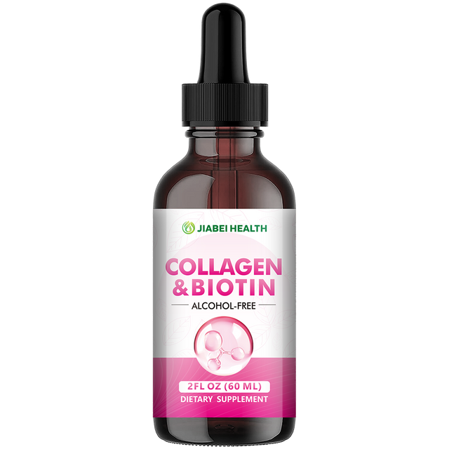 Liquid Biotin & Collagen - Vitamins for Hair Growth Support for Women & Men - Extra Strength 60000 mcg Drops - B7 Supplement - Strong Nails & Healthy Skin - 98% Faster Absorption Than Pills