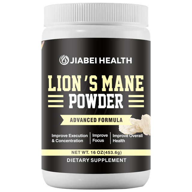 Lions Mane Powder - Organic Mushroom Extract for Cognitive Function Immune Support Brain Supplements Memory and Focus Vegan Supplement, Non-GMO Vegan