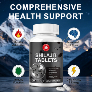 Private Label Premium Shilajit Tablets – Standardized Fulvic Acid Complex for Strength, Vitality & Stress Adaptation