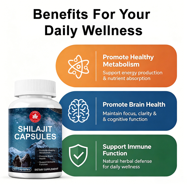 Private Label Premium Shilajit Capsules – Himalayan Fulvic Acid Complex for Energy, Vitality & Male Wellness Support