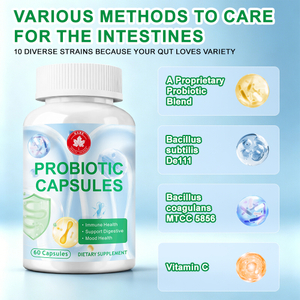 Priavet Label Multi-Strain Probiotic Capsules – Digestive Health, Immune Support & Gut-Brain Balance, Private Label Ready