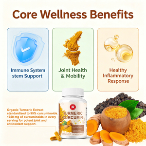 Private Label High-Strength Turmeric Curcumin Capsules – Bioavailable Formula for Joint, Skin & Immune Support
