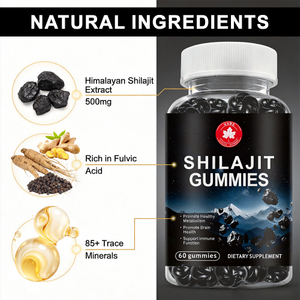 Private Label Premium Shilajit Gummies – Himalayan Fulvic Acid Complex for Energy, Vitality & Cognitive Support, Private Label Ready