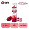 Vitamin C + Zinc + Vitamin D3 Effervescent Tablets – Raspberry Flavor | Immune & Antioxidant Support | OEM/ODM Private Label