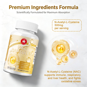 Private Label N-Acetyl-L-Cysteine (NAC) Capsules – 500mg Antioxidant Support for Immune, Liver & Respiratory Health