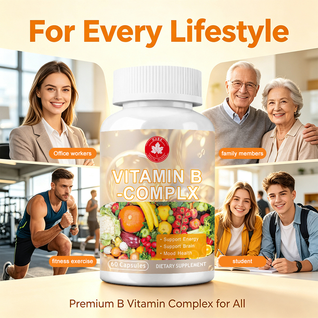 Private Label Vitamin B Complex Capsules – Full-Spectrum Energy, Nerve & Immune Support, Private Label Ready