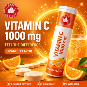 Private Label Vitamin C 1000mg Orange Effervescent Tablets – High Potency Vitamin C Supplement | OEM/ODM Custom Formula