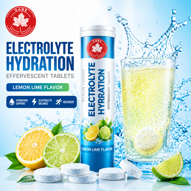 Lemon Lime Electrolyte Hydration Effervescent Tablets OEM/ODM