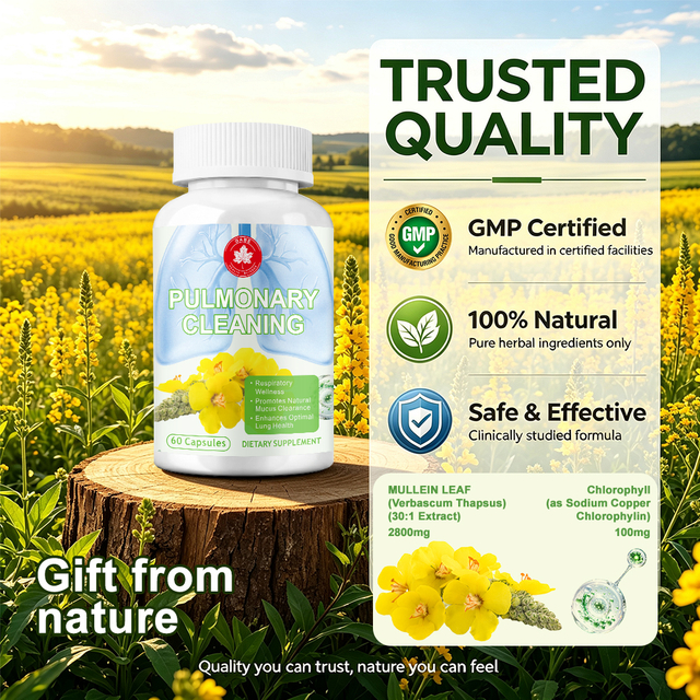 Private Label Lung Cleanse & Detox Capsules – Herbal Respiratory Support for Clear Breathing & Immune Wellness